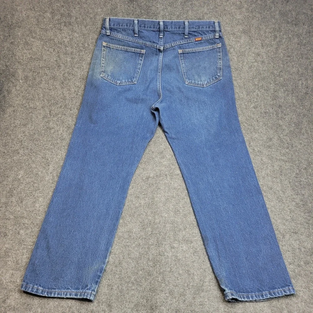 Rustler Jeans Mens 38x30 Blue Denim Stretch Y2k Boho Streetwear Grunge Americana